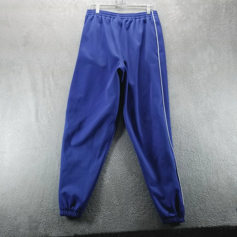 VTG Nike‎ Pants Mens L Blue Basketball Ankle Zip Track Drawstring Pockets Gym